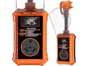 RV Surge Protector, 30 Amps, 14,000 Joules; Waterproof RV Circuit Analyzer with Smart LED Display; Surge Protector with High/Low Voltage Protection; RV Voltage Protector for RVs and Travel Trailers RV Surge Protector, 30 Amps, 14,000 Joules; Waterproof RV Circuit Analyzer with Smart LED Display; Surge Protector with High/Low Voltage Protection; RV Voltage Protector for RVs and Travel Trailers