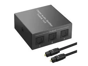 3-Port Toslink Splitter with Fiber Optic Cables (1 in 3 out) Premium Digital Fiber Optic Audio Splitter Aluminum SPDIF Toslink Fiber Optic Audio Splitter Dolby Digital DTS 5.1 PCM Stereo Support LPCM 3-Port Toslink Splitter with Fiber Optic Cables (1 in 3 out) Premium Digital Fiber Optic Audio Splitter Aluminum SPDIF Toslink Fiber Optic Audio Splitter Dolby Digital DTS 5.1 PCM Stereo Support LPCM