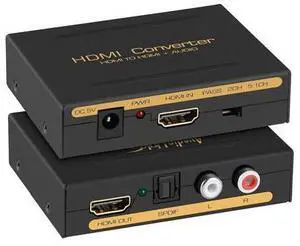 4K HDMI Audio Extractor Splitter, 1080P HDMI to HDMI Audio Converter + Optical Toslink SPDIF + L/R Stereo Analogue Audio, HDMI Audio Adapter for Fire Stick, Blu-ray Player (4K 30Hz Black) 4K HDMI Audio Extractor Splitter, 1080P HDMI to HDMI Audio Converter + Optical Toslink SPDIF + L/R Stereo Analogue Audio, HDMI Audio Adapter for Fire Stick, Blu-ray Player (4K 30Hz Black)