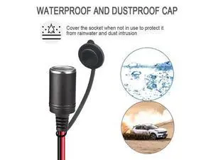 7-Way Power Access, 7-Pin Trailer Plug to Motorcycle Female Cigarette Lighter Receptacle 12V Power 12AWG 7-Pole Trailer Plug to Car and Motorcycle Battery Charger Cables RV Truck Trailer (2FT) 7-Way Power Access, 7-Pin Trailer Plug to Motorcycle Female Cigarette Lighter Receptacle 12V Power 12AWG 7-Pole Trailer Plug to Car and Motorcycle Battery Charger Cables RV Truck Trailer (2FT)