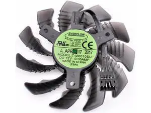 EVERFLOW T128010SU 12V 0.35A GTX1050 1060 1070 1080 N970 graphics card cooling fan EVERFLOW T128010SU 12V 0.35A GTX1050 1060 1070 1080 N970 graphics card cooling fan