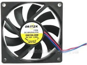 for Original ORITEK 8015 D0815A-20M 8CM DC Hydraulic bearing Cooling fan with 20V 0.08A 80X80X15MM 2 Wires 2Pins for Original ORITEK 8015 D0815A-20M 8CM DC Hydraulic bearing Cooling fan with 20V 0.08A 80X80X15MM 2 Wires 2Pins