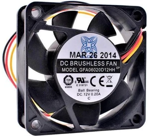 GFA06020D12HH 6cm 60mm fan 60x60x20mm 6020 12V 0.20A 3-wire speed monitoring double ball bearing large air volume cooling fan GFA06020D12HH 6cm 60mm fan 60x60x20mm 6020 12V 0.20A 3-wire speed monitoring double ball bearing large air volume cooling fan