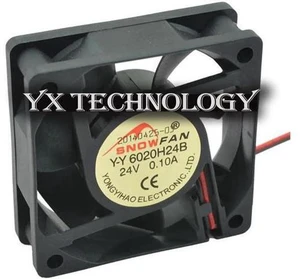 YY6020H24B 24V 0.10A 6020 pairs of ball bearing cooling fan 6cm fan 60*60*20mm YY6020H24B 24V 0.10A 6020 pairs of ball bearing cooling fan 6cm fan 60*60*20mm