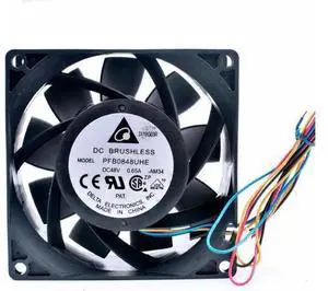 PFB0848UHE 8cm 80mm fan 80x80x38mm DC48V 0.65A 4 lines high-volume cooling fan for server chassis PFB0848UHE 8cm 80mm fan 80x80x38mm DC48V 0.65A 4 lines high-volume cooling fan for server chassis