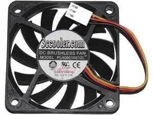 60mm PLA06010S12L 12V 0.11A 3 Wires 6CM CPU Cooling Fan 60x10mm 60mm PLA06010S12L 12V 0.11A 3 Wires 6CM CPU Cooling Fan 60x10mm