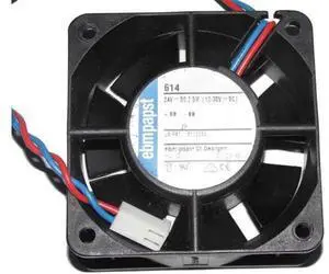 for ebmPAPST 6025 60*25mm 6CM case fan inverter cooler server cooling fan 614 24V 2.5W 2 Wires 2 Pins for ebmPAPST 6025 60*25mm 6CM case fan inverter cooler server cooling fan 614 24V 2.5W 2 Wires 2 Pins