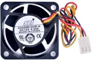 A4020B12UD-A 4cm 4020 40mm fan 40x40x20mm DC12V 0.20A 3 lines Speed monitoring Suitable for CPU/router switch cooling fan A4020B12UD-A 4cm 4020 40mm fan 40x40x20mm DC12V 0.20A 3 lines Speed monitoring Suitable for CPU/router switch cooling fan