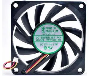 DFB701012M 7cm 70mm fan 70x70x10mm DC12V 1.7W 3 wires, double ball bearings, cooling fan for chassis power supply CPU DFB701012M 7cm 70mm fan 70x70x10mm DC12V 1.7W 3 wires, double ball bearings, cooling fan for chassis power supply CPU