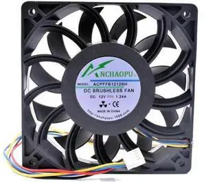 ANCHAOPU FFB1212SH 12cm 12025 120mm fan DC12V 1.24A 4 lines pwm high speed server chassis cooling fan ANCHAOPU FFB1212SH 12cm 12025 120mm fan DC12V 1.24A 4 lines pwm high speed server chassis cooling fan