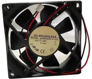 for AD0824HS-A70GL DC24V 0.16A 8cm 8025 2-Wire Cooling Fan Fan for AD0824HS-A70GL DC24V 0.16A 8cm 8025 2-Wire Cooling Fan Fan