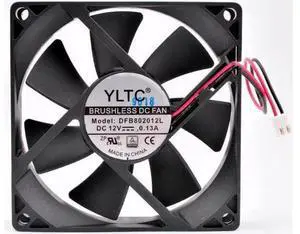 DFB802012L 8cm 80mm fan 80x80x20mm DC12V 0.13A 2pin 2 ball bearings Silent cooling fan suitable for chassis power inverter DFB802012L 8cm 80mm fan 80x80x20mm DC12V 0.13A 2pin 2 ball bearings Silent cooling fan suitable for chassis power inverter