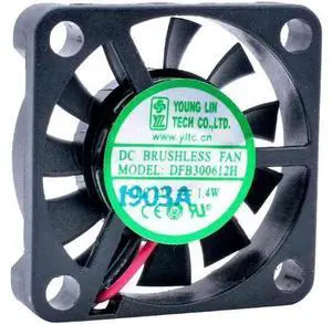 DFB300612H 3cm 30mm fan 30x30x6mm DC12V 1.4W 2 wires double ball bearings miniature ultra-thin cooling fan for router projectors DFB300612H 3cm 30mm fan 30x30x6mm DC12V 1.4W 2 wires double ball bearings miniature ultra-thin cooling fan for router projectors