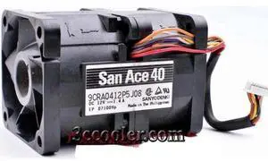 for 40mm Server Cooling San Ace40 9CRA0412P5J08 4cm 4056 12V 1.4A 8 wires 8 pins Cooling Fan for 40mm Server Cooling San Ace40 9CRA0412P5J08 4cm 4056 12V 1.4A 8 wires 8 pins Cooling Fan