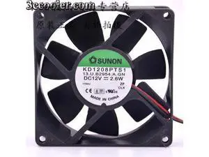 for 80MM Case Cooling SUNON KD1208PTS1 12V 2.6W 8025 2 Wires Fan for 80MM Case Cooling SUNON KD1208PTS1 12V 2.6W 8025 2 Wires Fan