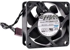 for 60mm 6025 Zyvpee PVA060G12N -P16-AB 12V 0.55A 4Wires 4 Pins 6cm Chassis CPU Cooling Fan for 60mm 6025 Zyvpee PVA060G12N -P16-AB 12V 0.55A 4Wires 4 Pins 6cm Chassis CPU Cooling Fan