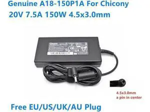 150W AC Adapter Charger, 20V 7.5A 4.5x3.0mm Chicony A18-150P1A A150A039P Replacement Power Supply for MSI GF76 Gaming Laptop 150W AC Adapter Charger, 20V 7.5A 4.5x3.0mm Chicony A18-150P1A A150A039P Replacement Power Supply for MSI GF76 Gaming Laptop