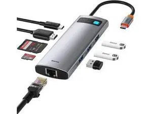 8-in-1 USB C Hub Docking Station, USB C Adapter with 4K HDMI, 3 USB 3.0 Ports, TF/SD Card Reader, Gigabit Ethernet, 100W PD Charging, Compatible with MacBook Surface iPad Steam Deck All Type C Devices 8-in-1 USB C Hub Docking Station, USB C Adapter with 4K HDMI, 3 USB 3.0 Ports, TF/SD Card Reader, Gigabit Ethernet, 100W PD Charging, Compatible with MacBook Surface iPad Steam Deck All Type C Devices