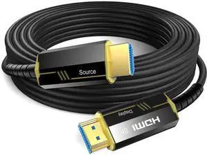 50FT Fiber Optic HDMI 2.1 Cable 8K 48Gbps Ultra High Speed Gold-Plated Male-to-Male Cord for PS5/PS4/PC/HDTV/Projector/Large Display 50FT Fiber Optic HDMI 2.1 Cable 8K 48Gbps Ultra High Speed Gold-Plated Male-to-Male Cord for PS5/PS4/PC/HDTV/Projector/Large Display