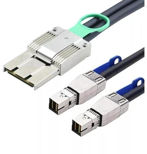 Mini SAS HD SFF-8088 68Pin Male to 2 Port SFF-8644 36Pin Male Adapter Cable, 2M Mini SAS HD SFF-8088 68Pin Male to 2 Port SFF-8644 36Pin Male Adapter Cable, 2M