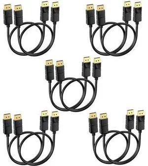 DisplayPort Cable 3FT 10-Pack, DP Male to Male Gold-Plated Cord, Supports 4K@60Hz, 2K@144Hz for Computer, Laptop, Graphics Card, Docking Station DisplayPort Cable 3FT 10-Pack, DP Male to Male Gold-Plated Cord, Supports 4K@60Hz, 2K@144Hz for Computer, Laptop, Graphics Card, Docking Station