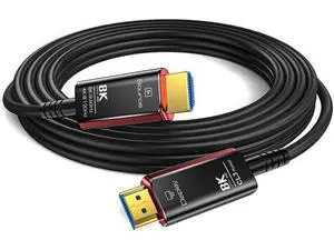 30Ft CL3 Rated 8K Fiber Optic HDMI 2.1 Cable 48Gbps Ultra High Speed Long Cord In-Wall Pipe Installation Male to Male 30Ft CL3 Rated 8K Fiber Optic HDMI 2.1 Cable 48Gbps Ultra High Speed Long Cord In-Wall Pipe Installation Male to Male