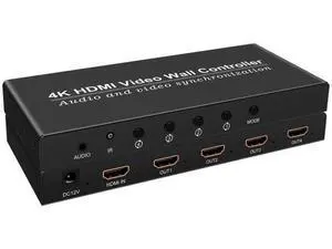 2x2 HDMI Video Wall Controller, 4Way HDMI Screen Splicing Processor, 4K Output 180° Rotation TV Wall Processor for 4 TV Screens Combined Into One Display 2x2 HDMI Video Wall Controller, 4Way HDMI Screen Splicing Processor, 4K Output 180° Rotation TV Wall Processor for 4 TV Screens Combined Into One Display