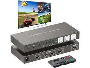 4x1 HDMI Multiviewer, 4 Port Multi-Picture Seamless Switch, 4 Input 1 Output Split Screen Adapter, Support 4K@30Hz 1080P@60Hz for Multi Signal Sources Display on Single Monitor 4x1 HDMI Multiviewer, 4 Port Multi-Picture Seamless Switch, 4 Input 1 Output Split Screen Adapter, Support 4K@30Hz 1080P@60Hz for Multi Signal Sources Display on Single Monitor