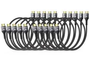 8K HDMI 2.1 Cable 3FT 10-Pack 48Gbps High-Speed Cord Supports HDR10+, SBTM, QMS, CEC, HDCP 2.3 for TV, Monitor, PC, Laptop, HDMI Switch/Splitter, KVM, Projector 8K HDMI 2.1 Cable 3FT 10-Pack 48Gbps High-Speed Cord Supports HDR10+, SBTM, QMS, CEC, HDCP 2.3 for TV, Monitor, PC, Laptop, HDMI Switch/Splitter, KVM, Projector