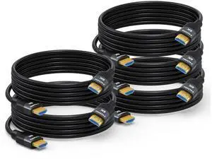 8K HDMI 2.1 Cables 10FT 5-Pack, High Speed Gaming HDMI Cord Supports 8K@60Hz, 4K@165/180/240Hz, eARC, HDR10, HDCP 2.3 for PS5/PS4/Xbox/TV/Monitor/Soundbar/Roku 8K HDMI 2.1 Cables 10FT 5-Pack, High Speed Gaming HDMI Cord Supports 8K@60Hz, 4K@165/180/240Hz, eARC, HDR10, HDCP 2.3 for PS5/PS4/Xbox/TV/Monitor/Soundbar/Roku