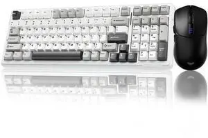 F99 Hot Swappable Wireless Mechanical Keyboard Mouse Combo, Full Layout Custom Keyboard + SC580 Black Wireless Gaming Mouse Kit F99 Hot Swappable Wireless Mechanical Keyboard Mouse Combo, Full Layout Custom Keyboard + SC580 Black Wireless Gaming Mouse Kit