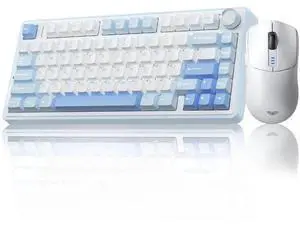 75% Gasket Hot Swappable Wireless Keyboard Mouse Combo, F75 Mechanical Keyboard + SC580 White Wireless Gaming Mouse Set 75% Gasket Hot Swappable Wireless Keyboard Mouse Combo, F75 Mechanical Keyboard + SC580 White Wireless Gaming Mouse Set