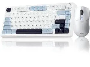 75% Hot Swappable Wireless Keyboard Mouse Combo, F75 Mechanical Keyboard + SC580 White Wireless Gaming Mouse Set 75% Hot Swappable Wireless Keyboard Mouse Combo, F75 Mechanical Keyboard + SC580 White Wireless Gaming Mouse Set