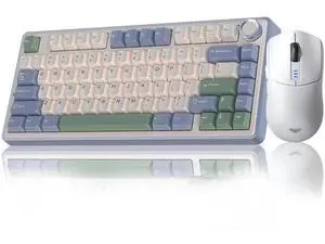 75% Gasket Hot Swappable Wireless Keyboard Mouse Combo, F75 Custom Mechanical Keyboard + SC580 White Wireless Gaming Mouse Set 75% Gasket Hot Swappable Wireless Keyboard Mouse Combo, F75 Custom Mechanical Keyboard + SC580 White Wireless Gaming Mouse Set