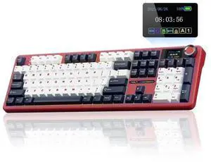 F108 PRO Wireless Mechanical Keyboard, 104 Keys Full Size Gaming Keyboard with Screen & Knob, 8000mAh Battery Hot Swappable Keyboard, Pre-lubed Switch RGB Backlit PBT Keycaps Creamy Sound Keyboard F108 PRO Wireless Mechanical Keyboard, 104 Keys Full Size Gaming Keyboard with Screen & Knob, 8000mAh Battery Hot Swappable Keyboard, Pre-lubed Switch RGB Backlit PBT Keycaps Creamy Sound Keyboard