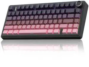 F75 Pro Wireless Mechanical Keyboard, 75% Hot Swappable Gaming Keyboard, RGB Backlit Pre-lubed Reaper Switch, Side Printed PBT Keycaps Pink & Black Custom Keyboard F75 Pro Wireless Mechanical Keyboard, 75% Hot Swappable Gaming Keyboard, RGB Backlit Pre-lubed Reaper Switch, Side Printed PBT Keycaps Pink & Black Custom Keyboard