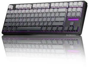 H87 Tri-Mode Wireless Mechanical Keyboard, 10000mAh Large Battery Gasket Hot Swappable Keyboard, RGB Backlit Side Printed PBT Keycaps BT5.3/2.4G/USB-C Black Grey Gaming Keyboard H87 Tri-Mode Wireless Mechanical Keyboard, 10000mAh Large Battery Gasket Hot Swappable Keyboard, RGB Backlit Side Printed PBT Keycaps BT5.3/2.4G/USB-C Black Grey Gaming Keyboard