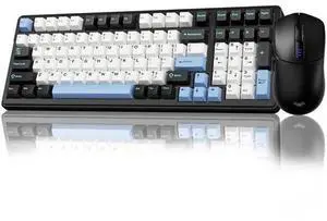 F99 Hot Swappable Wireless Mechanical Keyboard and SC580 Wireless Gaming Mouse Combo, Black Full Set Keyboard Mouse Kit F99 Hot Swappable Wireless Mechanical Keyboard and SC580 Wireless Gaming Mouse Combo, Black Full Set Keyboard Mouse Kit