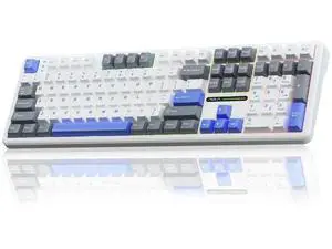 F108 108 Keys Full Size Wireless Mechanical Keyboard Tri-Mode BT5.0 2.4G USB-C Hot Swappable Pre-lubed Switch PBT Keycaps RGB Gaming Keyboard with Numpad F108 108 Keys Full Size Wireless Mechanical Keyboard Tri-Mode BT5.0 2.4G USB-C Hot Swappable Pre-lubed Switch PBT Keycaps RGB Gaming Keyboard with Numpad