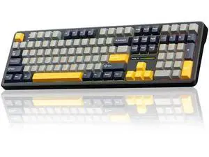 F108 Full Size 108 Keys Wireless Mechanical Keyboard Tri-Mode BT5.0 2.4GHz USB-C Hot Swappable Pre-lubed Switch PBT Keycaps RGB Gaming Keyboard with Numpad F108 Full Size 108 Keys Wireless Mechanical Keyboard Tri-Mode BT5.0 2.4GHz USB-C Hot Swappable Pre-lubed Switch PBT Keycaps RGB Gaming Keyboard with Numpad