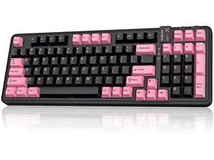 98Pro Silent Wireless Mechanical Keyboard Tri-Mode BT 2.4G USB-C Hot Swappable Gasket Structure Pre-lubed Tactile Switch PBT Keycaps RGB Backlit Black Pink Quiet Gaming Keyboard 98Pro Silent Wireless Mechanical Keyboard Tri-Mode BT 2.4G USB-C Hot Swappable Gasket Structure Pre-lubed Tactile Switch PBT Keycaps RGB Backlit Black Pink Quiet Gaming Keyboard
