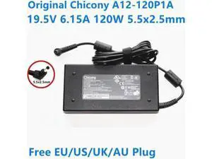 120W 19.5V 6.15A Chicony AC Adapter, A12-120P1A Power Supply Charger Compatible with MSI GE60 GE72 GP60 GP70 PE62 GL62 GF63 Laptop 120W 19.5V 6.15A Chicony AC Adapter, A12-120P1A Power Supply Charger Compatible with MSI GE60 GE72 GP60 GP70 PE62 GL62 GF63 Laptop