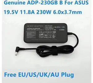 230W 19.5V 11.8A AC Adapter ADP-230GB B, 6.0x3.7mm Laptop Charger Compatible with ASUS GL504 GL503 GL702 GL703 G704 GX701GW 501V Power Supply 230W 19.5V 11.8A AC Adapter ADP-230GB B, 6.0x3.7mm Laptop Charger Compatible with ASUS GL504 GL503 GL702 GL703 G704 GX701GW 501V Power Supply