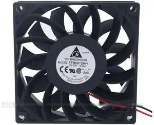for Delta 9CM FFB0912HH Dual Balls Bearing Cooling fan with 12V 0.60A 2 Wires for Delta 9CM FFB0912HH Dual Balls Bearing Cooling fan with 12V 0.60A 2 Wires
