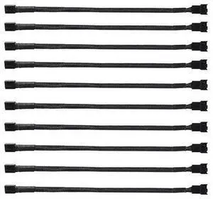 10Pack 4-Pin Case Male to Female PWM Fan Splitter Cable 10.6inch Sleeved Braided Adapter Computer PC Fan Power Extension Cable Converter for Computer ATX Case Compatible 3-Pin/4-Pin Cooling Fan Cable 10Pack 4-Pin Case Male to Female PWM Fan Splitter Cable 10.6inch Sleeved Braided Adapter Computer PC Fan Power Extension Cable Converter for Computer ATX Case Compatible 3-Pin/4-Pin Cooling Fan Cable