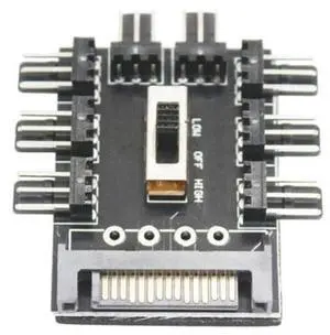 Splitter Cooler Cooling Fan Hub Practical Multi-functional Classic PC SATA 1 to 8 3Pin 12V Power Socket PCB Adapter Splitter Cooler Cooling Fan Hub Practical Multi-functional Classic PC SATA 1 to 8 3Pin 12V Power Socket PCB Adapter