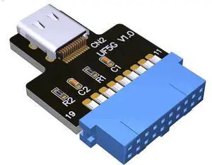 ADT-Link USB 3.1 Female USB C to USB 3.0 19Pin Header Male Extension Cable Adapter for Motherboard 20P USB to Type-C Connector 5G/BPS (F5G(19pin to Type-C)) ADT-Link USB 3.1 Female USB C to USB 3.0 19Pin Header Male Extension Cable Adapter for Motherboard 20P USB to Type-C Connector 5G/BPS (F5G(19pin to Type-C))