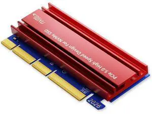 PCIe5.0 X16/X8/X4 to M.2 NVMe SSD Adapter with Aluminum Heatsink, Easy Install, Supports 2230/2242/2260/2280, Not Compatible with SATA or PCIe X1 Slots PCIe5.0 X16/X8/X4 to M.2 NVMe SSD Adapter with Aluminum Heatsink, Easy Install, Supports 2230/2242/2260/2280, Not Compatible with SATA or PCIe X1 Slots