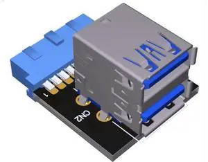 ADT-Link Dual Female USB A to USB 3.0 19Pin Header Male Extension Cable Adapter for Motherboard Card 20P USB to Type-A Connector 5G/BPS (F9D(19pin to Type-A)) ADT-Link Dual Female USB A to USB 3.0 19Pin Header Male Extension Cable Adapter for Motherboard Card 20P USB to Type-A Connector 5G/BPS (F9D(19pin to Type-A))