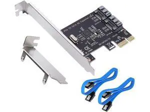 PCI Express 3.0 (2-Port) Controller Card, PCIe to SATA III 6Gb/s Converter, Supports SSD and HDD, Includes Bracket and 2 SATA Cables PCI Express 3.0 (2-Port) Controller Card, PCIe to SATA III 6Gb/s Converter, Supports SSD and HDD, Includes Bracket and 2 SATA Cables